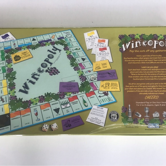 Wineopoly Board Game - game of cork popping fun Sealed - Picture 2 of 5